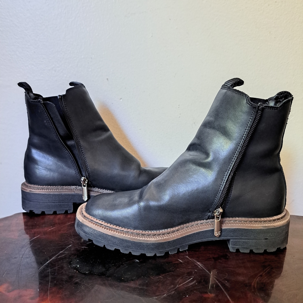 Sam Edelman Black Zippered Men's Boots US Size 3M